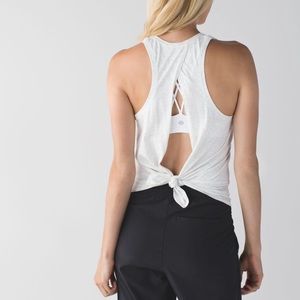lululemon All Tied Up Tank • Hthrd White • 4